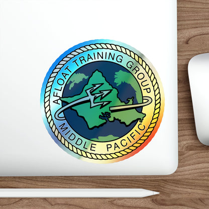 AFLOAT Training Group MID PACIFIC (U.S. Navy) Holographic STICKER Die-Cut Vinyl Decal-The Sticker Space