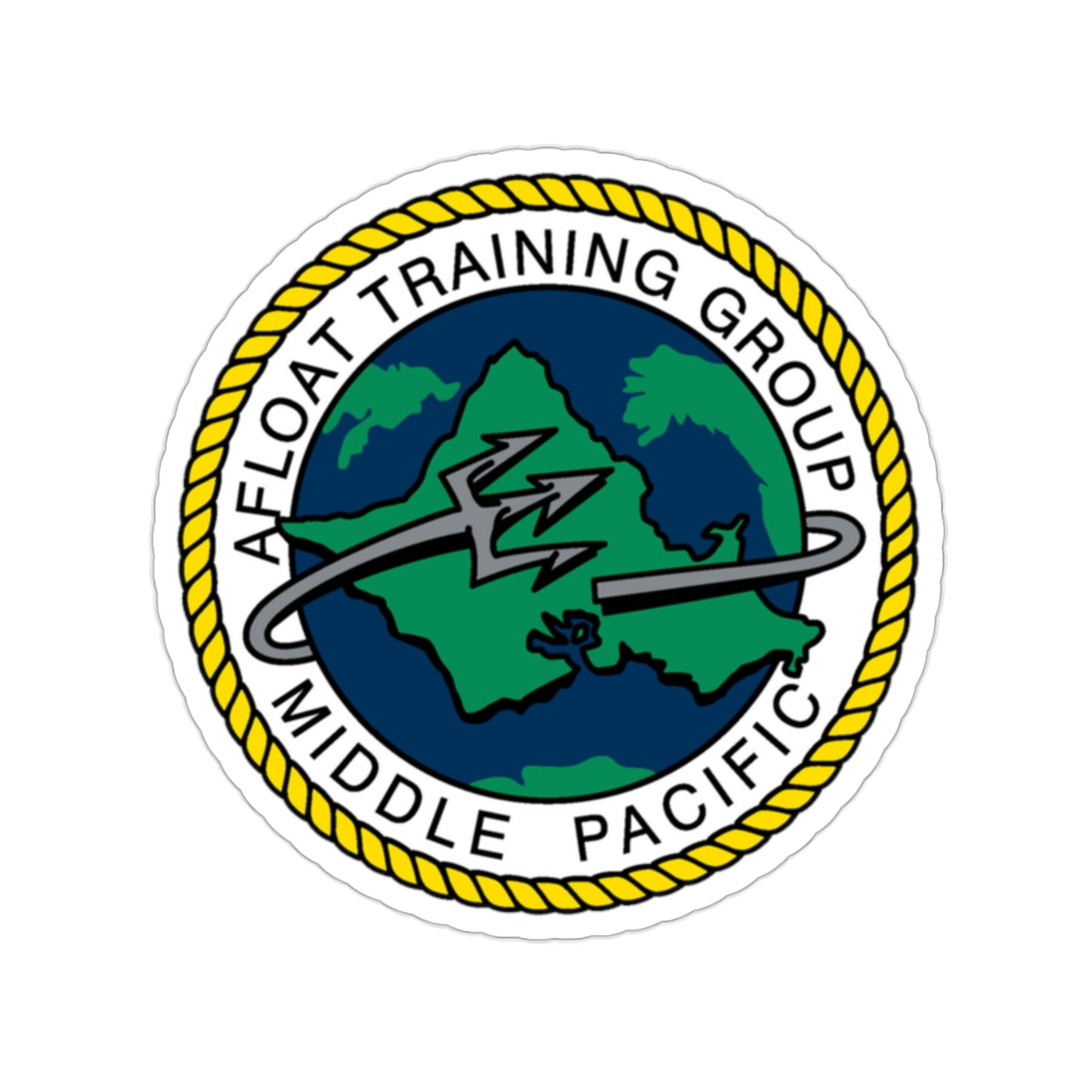 AFLOAT Training Group MID PACIFIC (U.S. Navy) STICKER Vinyl Die-Cut Decal-2 Inch-The Sticker Space