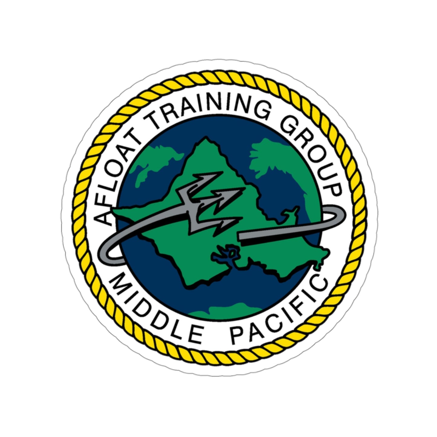 AFLOAT Training Group MID PACIFIC (U.S. Navy) STICKER Vinyl Die-Cut Decal-3 Inch-The Sticker Space