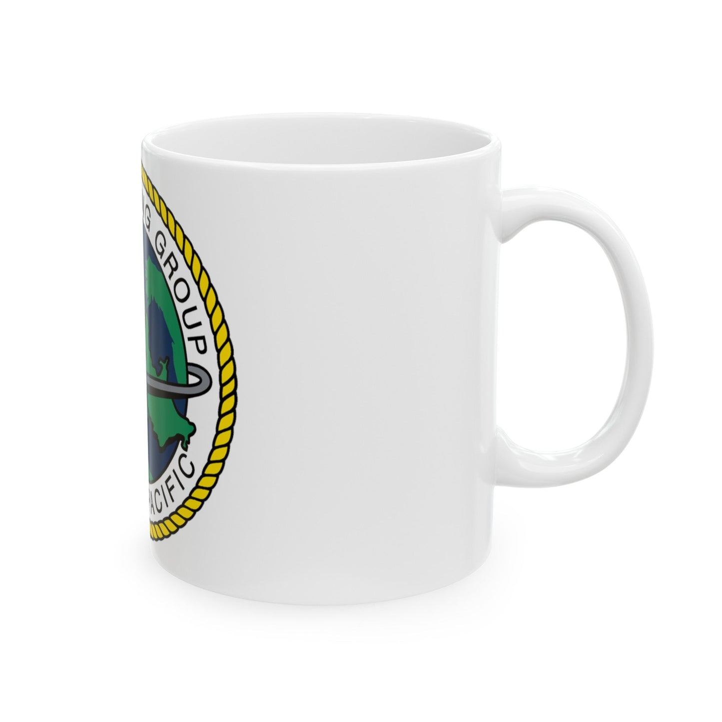 AFLOAT Training Group MID PACIFIC (U.S. Navy) White Coffee Mug-The Sticker Space