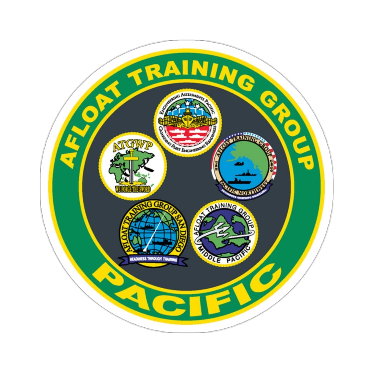 Afloat Training Group Pacific (U.S. Navy) STICKER Vinyl Die-Cut Decal-2 Inch-The Sticker Space