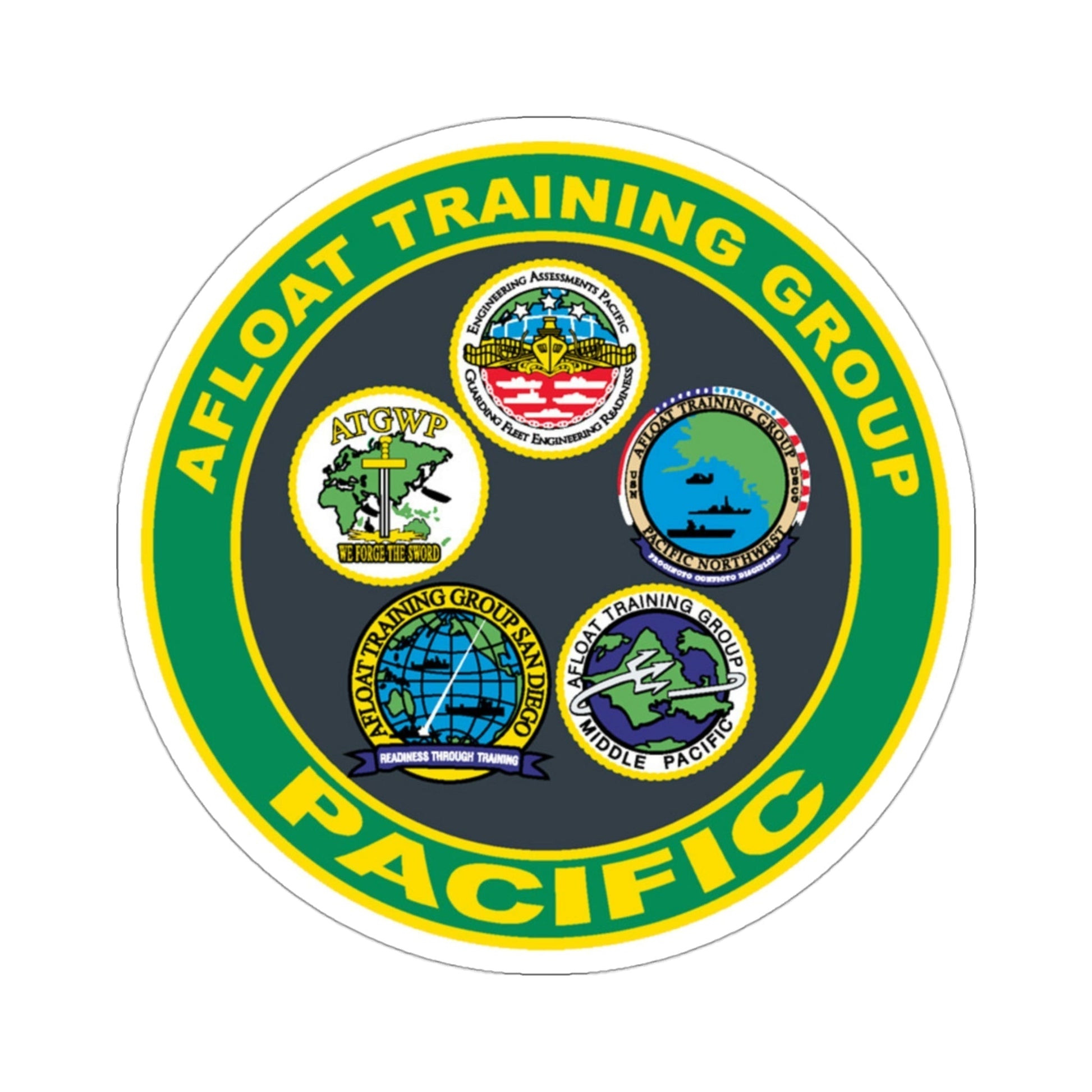 Afloat Training Group Pacific (U.S. Navy) STICKER Vinyl Die-Cut Decal-3 Inch-The Sticker Space