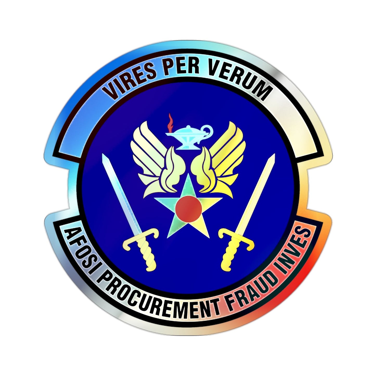 AFOSI Office of Procurement Fraud Investigations (U.S. Air Force) Holographic STICKER Die-Cut Vinyl Decal-2 Inch-The Sticker Space