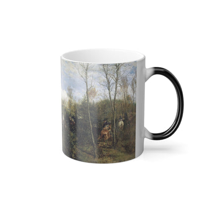 After Maksymilian Gierymski (1846-1874) The Hunting Party - Oil on Canvas - Color Changing Mug 11oz-11oz-The Sticker Space