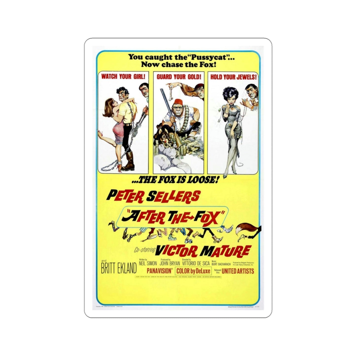 After the Fox 1966 Movie Poster STICKER Vinyl Die-Cut Decal-3 Inch-The Sticker Space