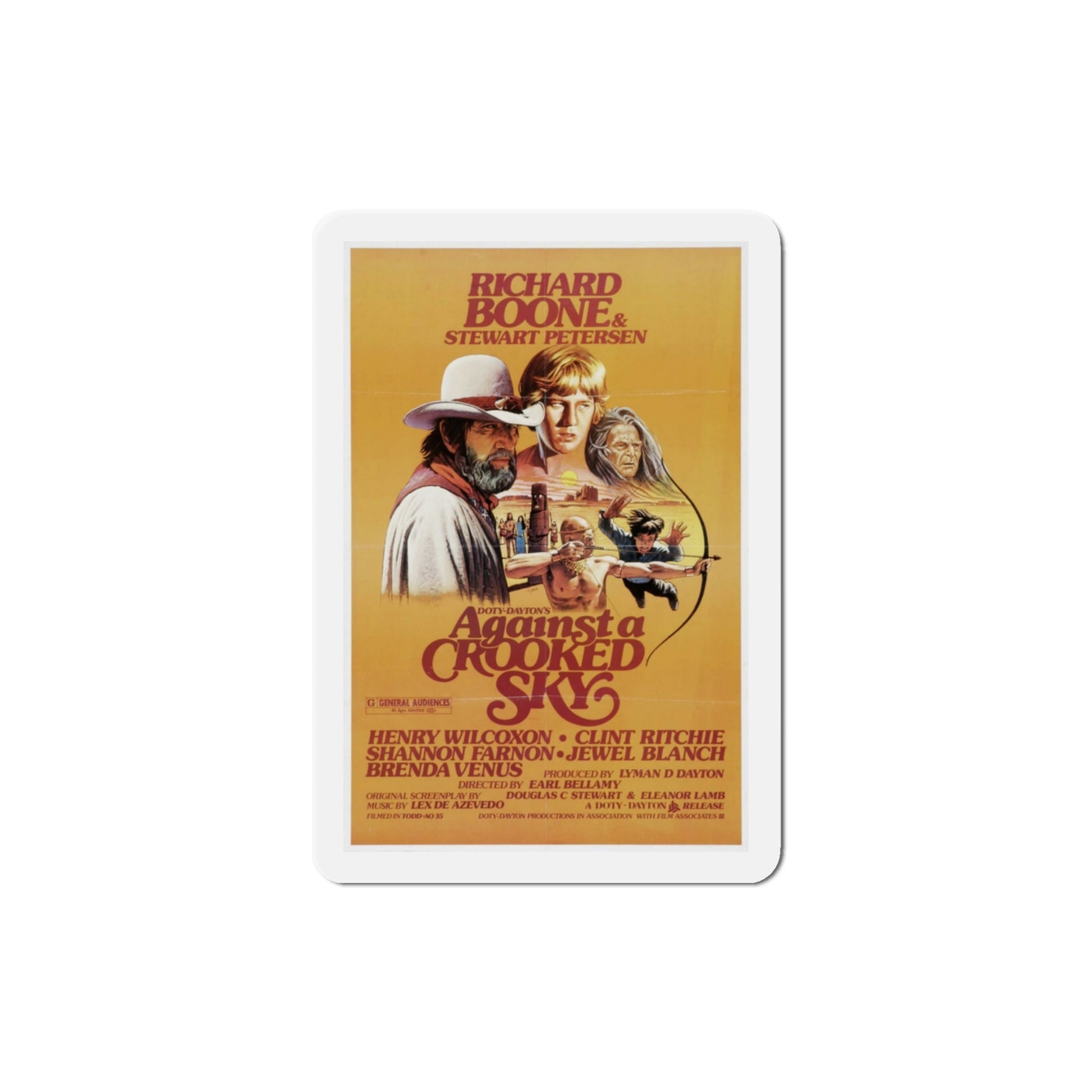 Against a Crooked Sky 1975 Movie Poster Die-Cut Magnet-3 Inch-The Sticker Space