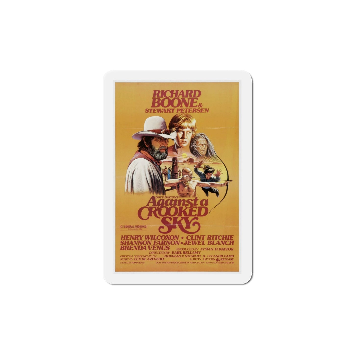 Against a Crooked Sky 1975 Movie Poster Die-Cut Magnet-4 Inch-The Sticker Space