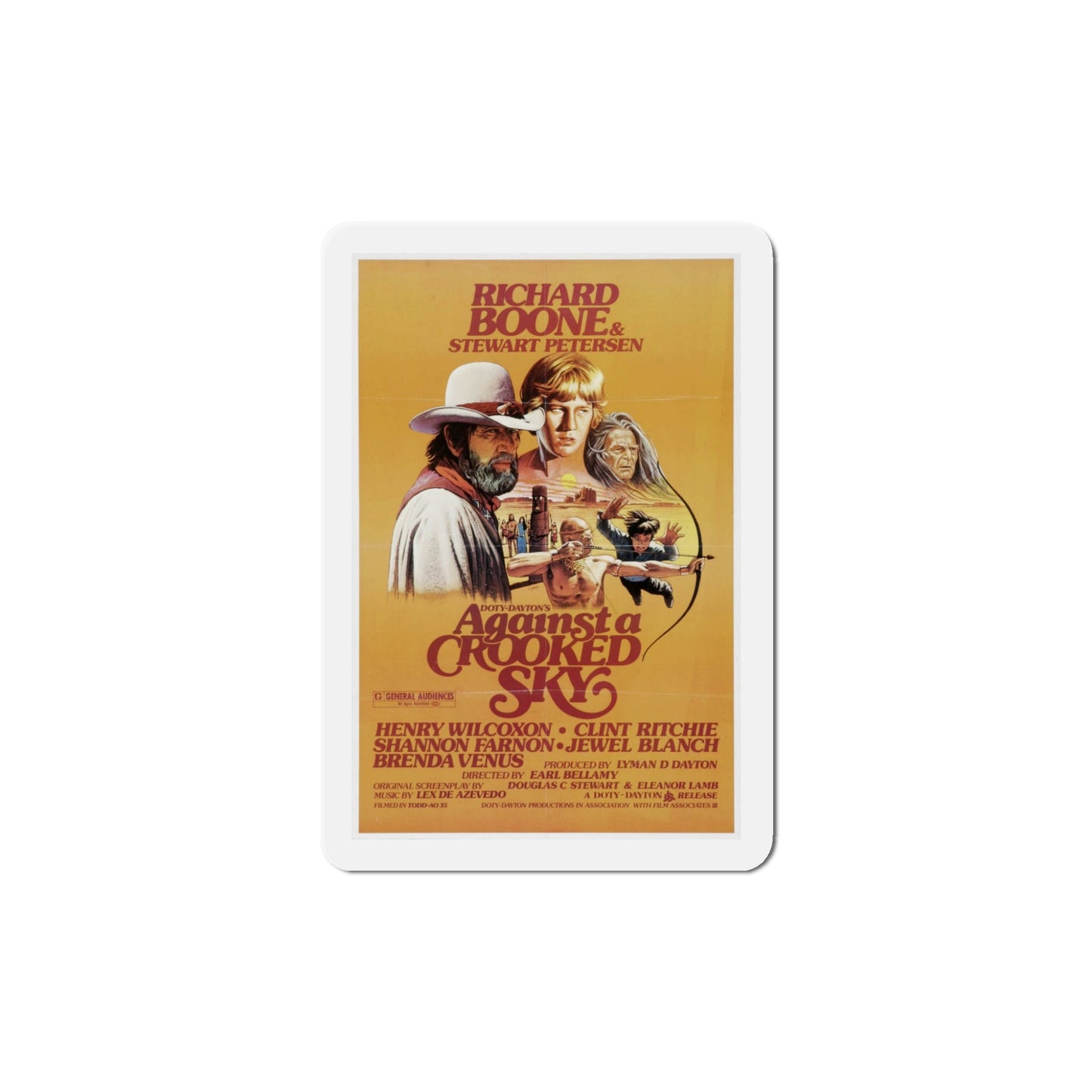 Against a Crooked Sky 1975 Movie Poster Die-Cut Magnet-5 Inch-The Sticker Space