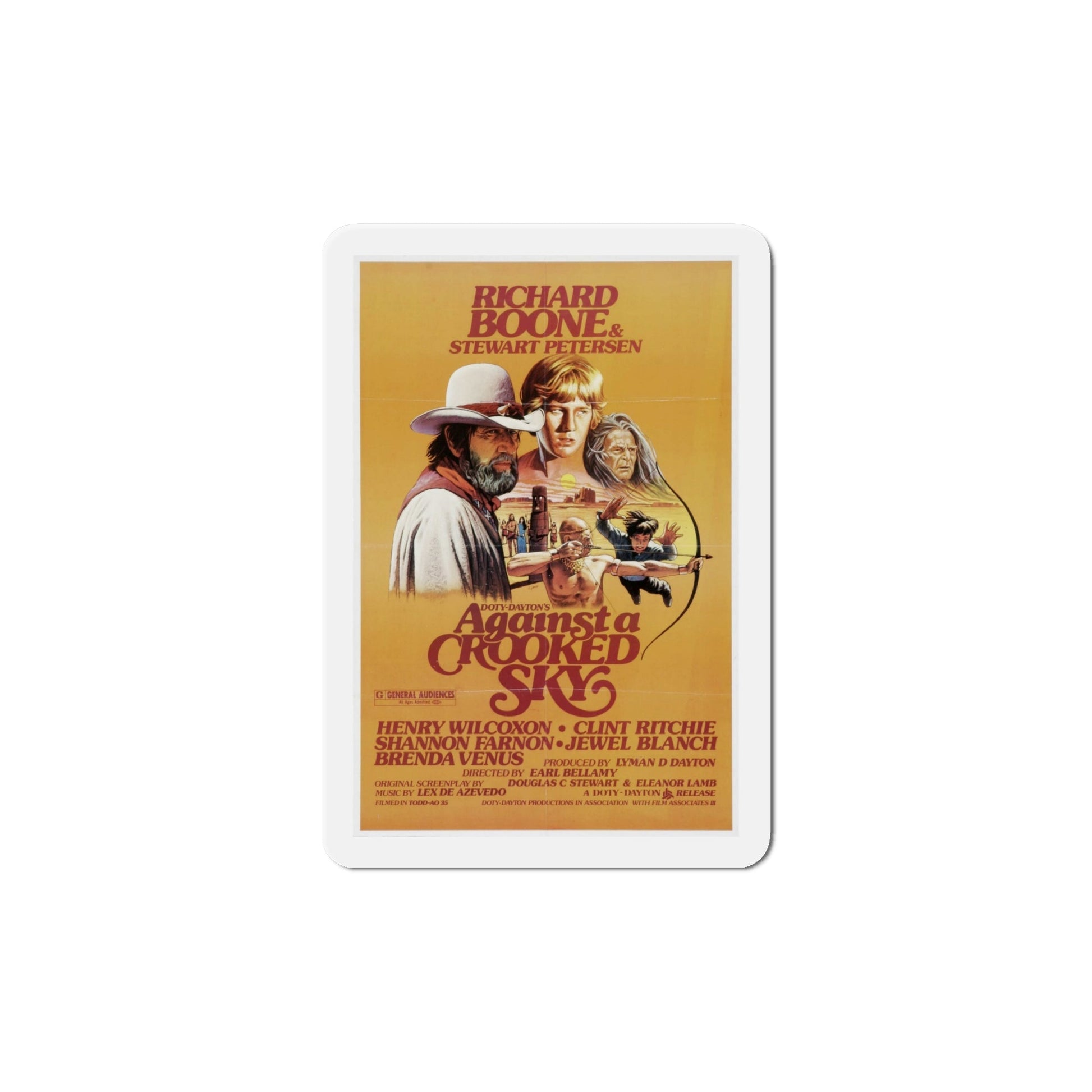 Against a Crooked Sky 1975 Movie Poster Die-Cut Magnet-6 Inch-The Sticker Space