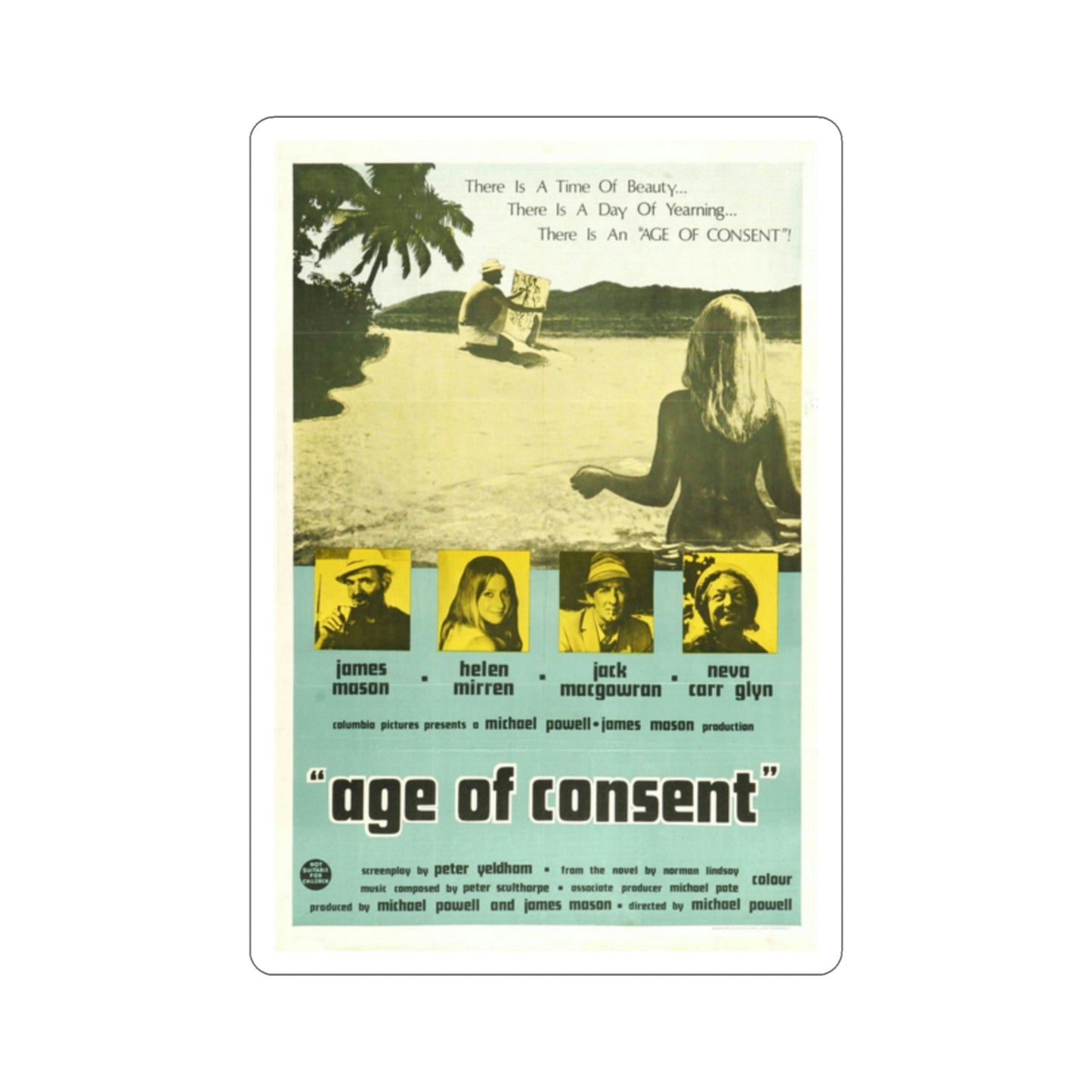 Age of Consent 1969 Movie Poster STICKER Vinyl Die-Cut Decal-2 Inch-The Sticker Space