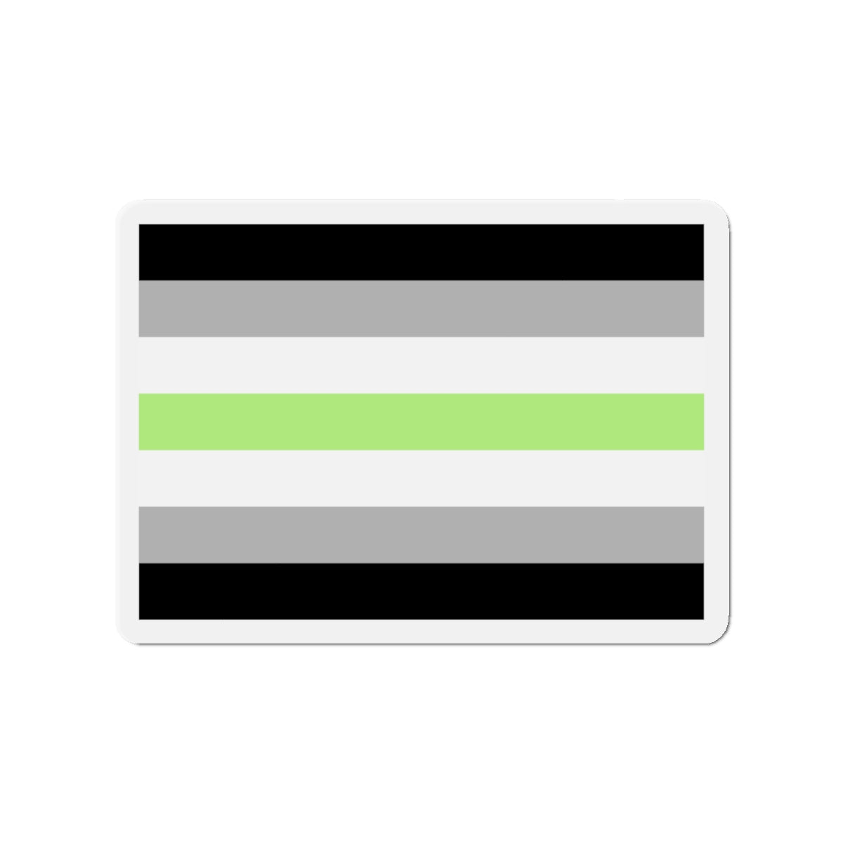 Agender Pride Flag - Die-Cut Magnet-3" x 3"-The Sticker Space