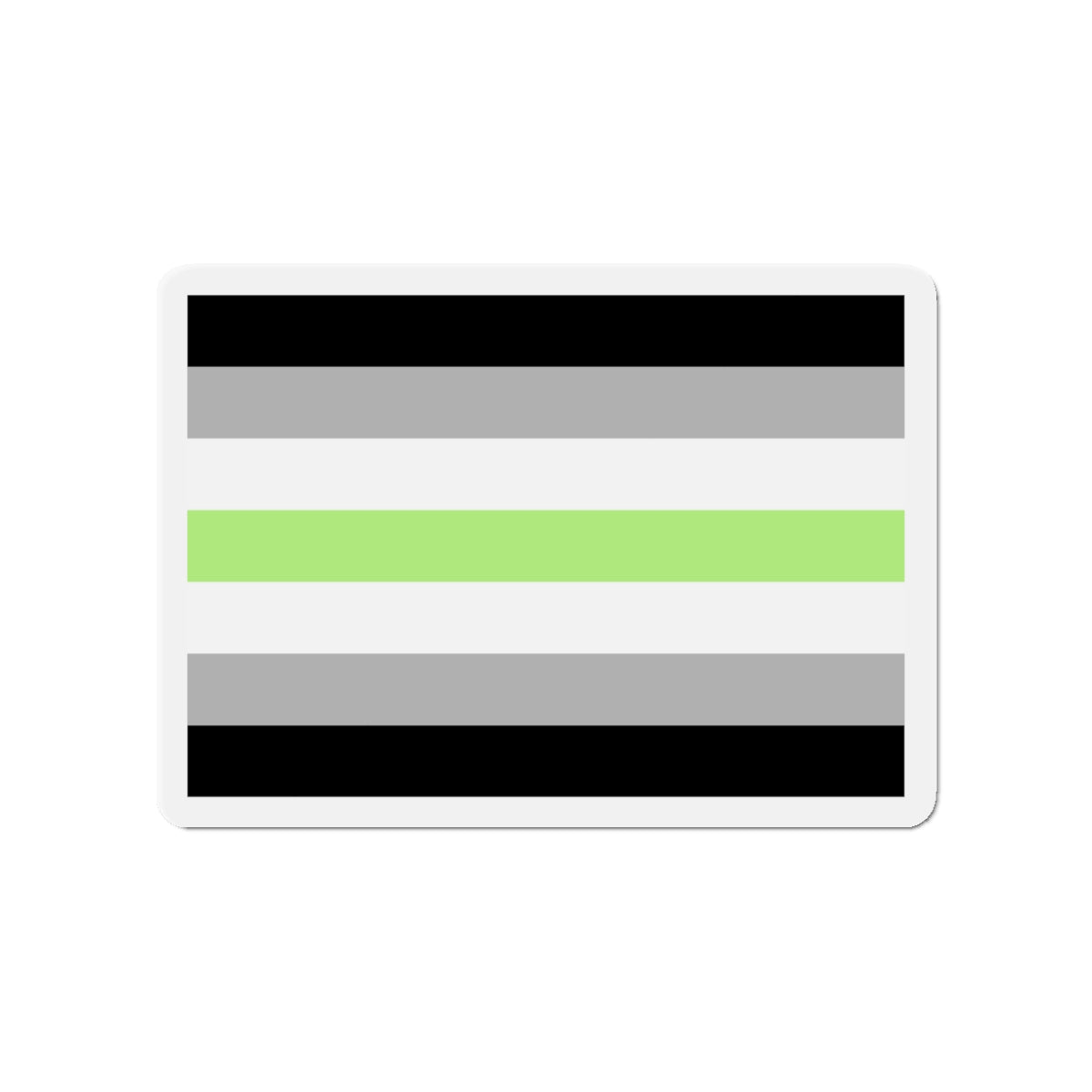 Agender Pride Flag - Die-Cut Magnet-4" x 4"-The Sticker Space