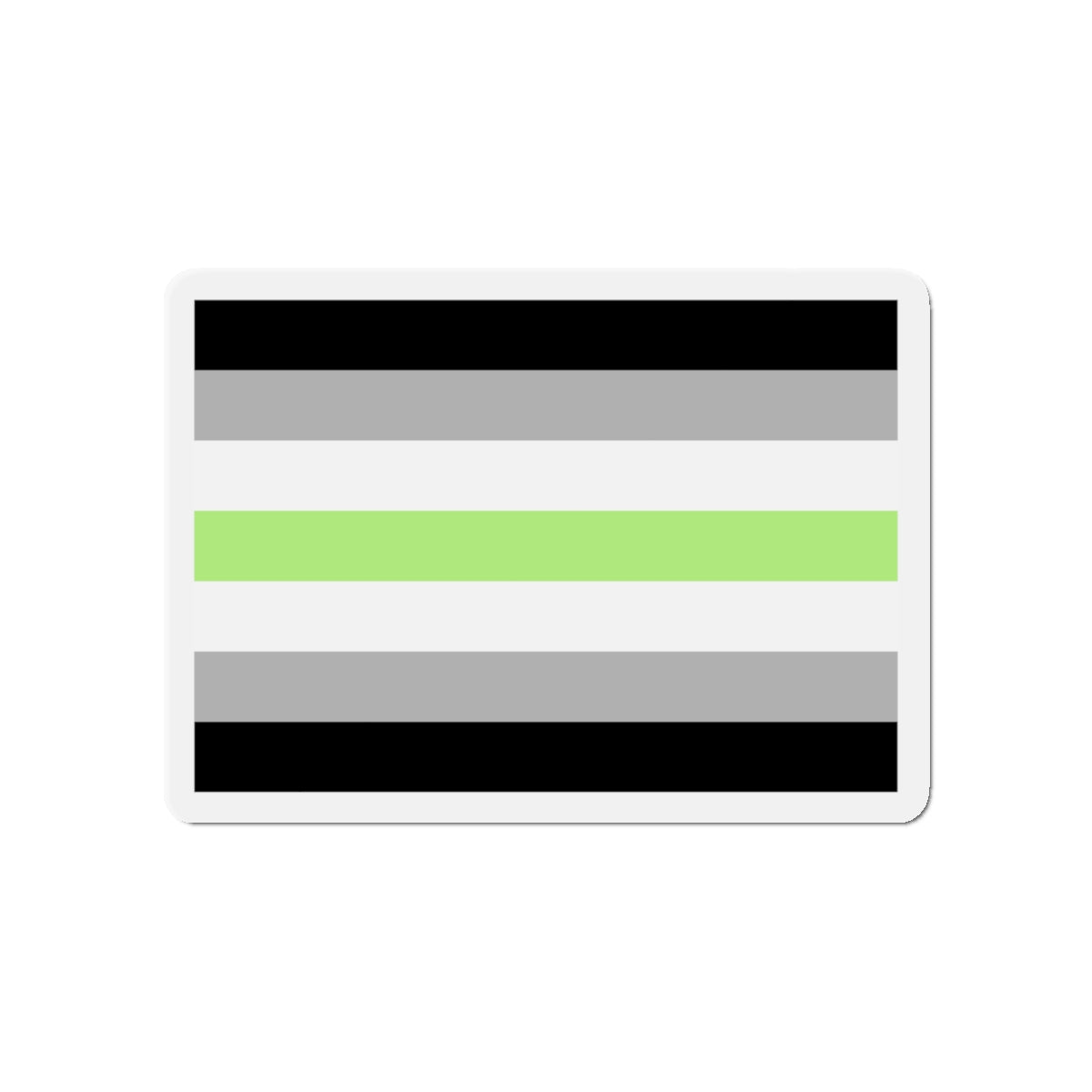 Agender Pride Flag - Die-Cut Magnet-5" x 5"-The Sticker Space
