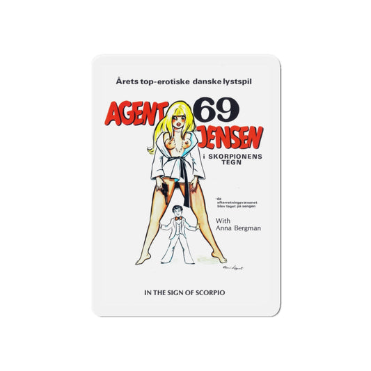 AGENT 69 IN THE SIGN OF SCORPIO 1977 Movie Poster - Die-Cut Magnet-6 × 6"-The Sticker Space