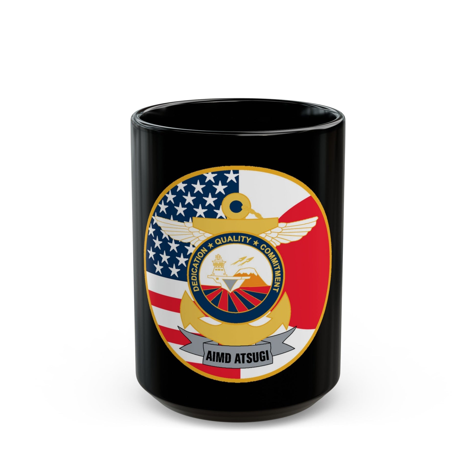 AIMD ATSUGI Command (U.S. Navy) Black Coffee Mug-15oz-The Sticker Space