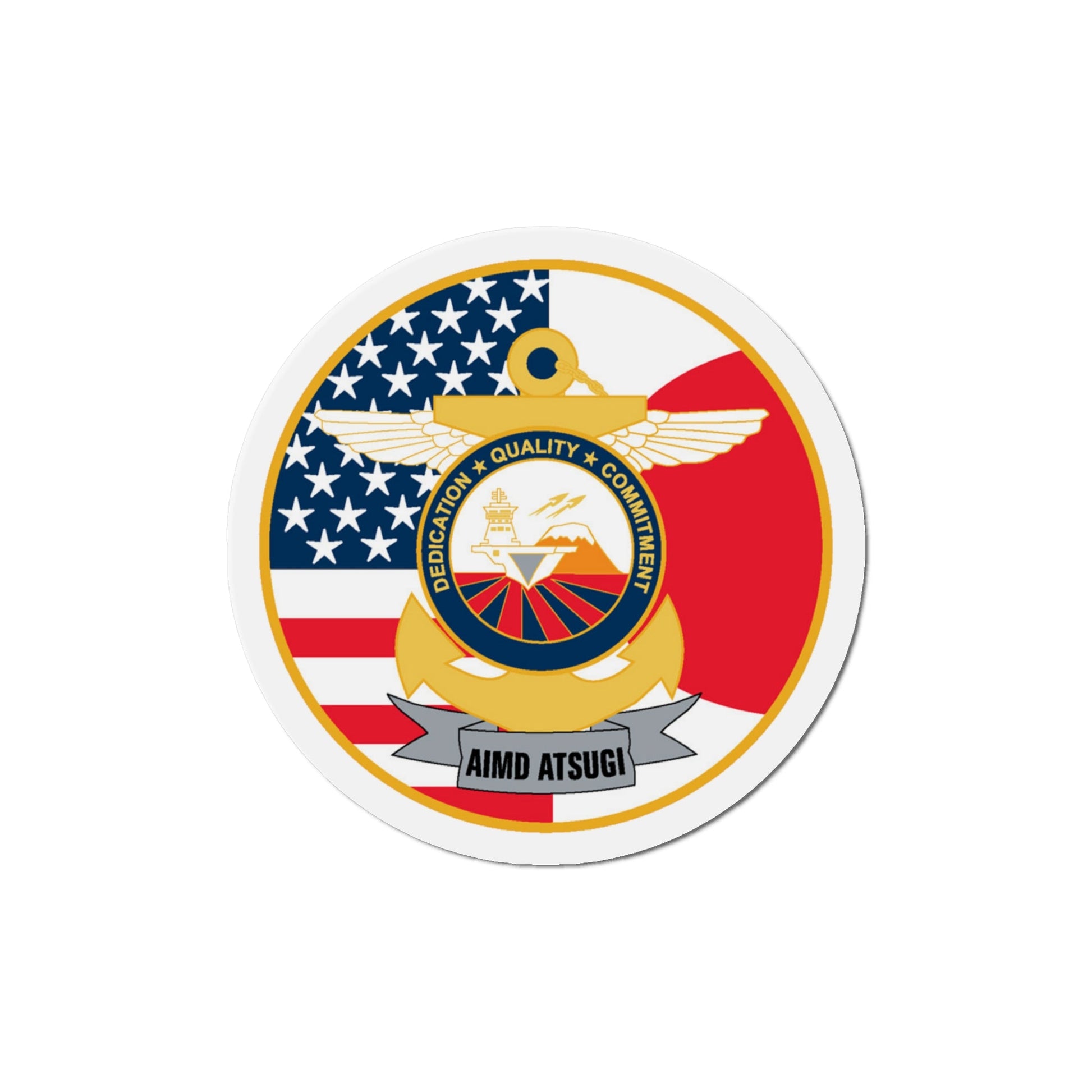 AIMD ATSUGI Command (U.S. Navy) Die-Cut Magnet-5" x 5"-The Sticker Space
