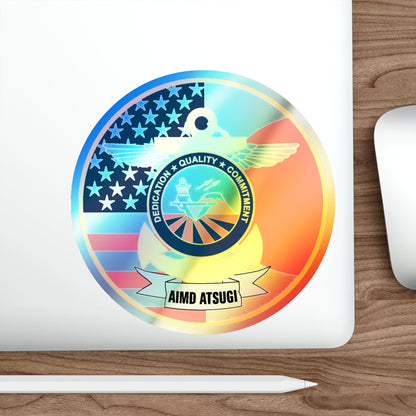 AIMD ATSUGI Command (U.S. Navy) Holographic STICKER Die-Cut Vinyl Decal-The Sticker Space