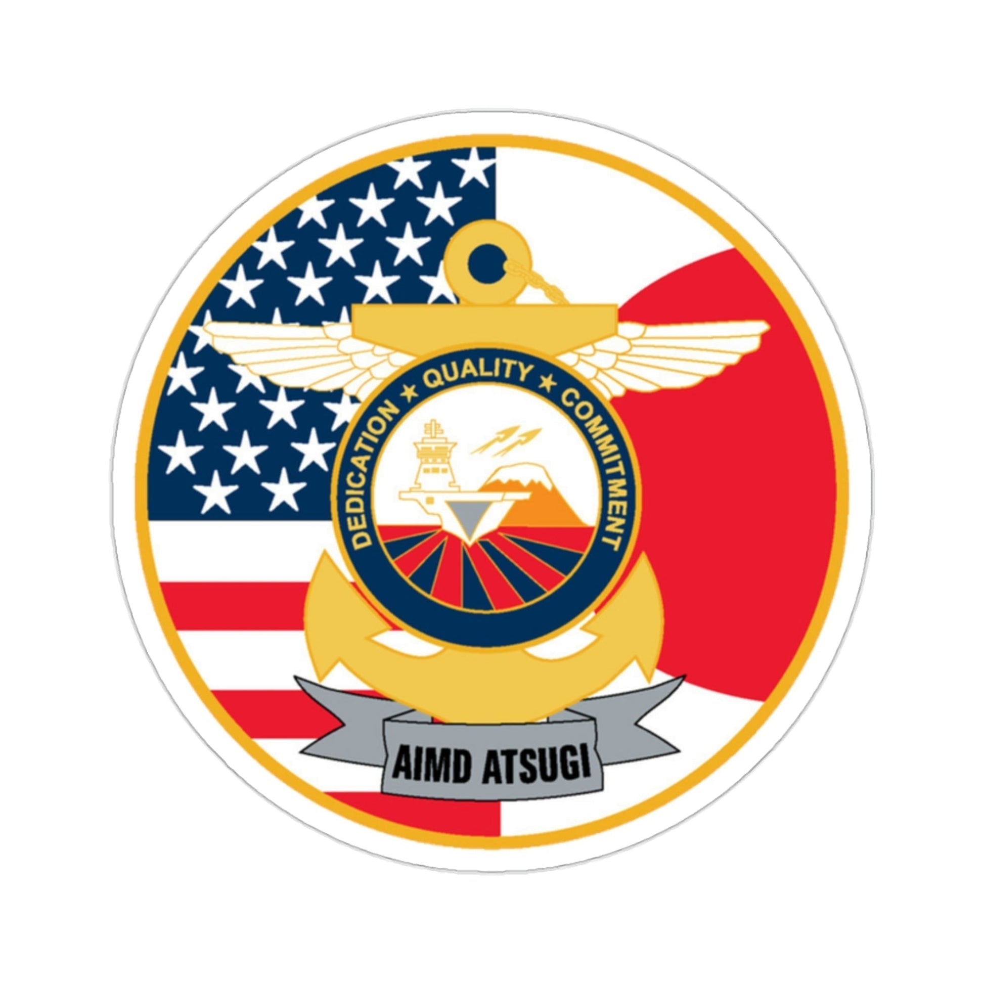 AIMD ATSUGI Command (U.S. Navy) STICKER Vinyl Die-Cut Decal-2 Inch-The Sticker Space