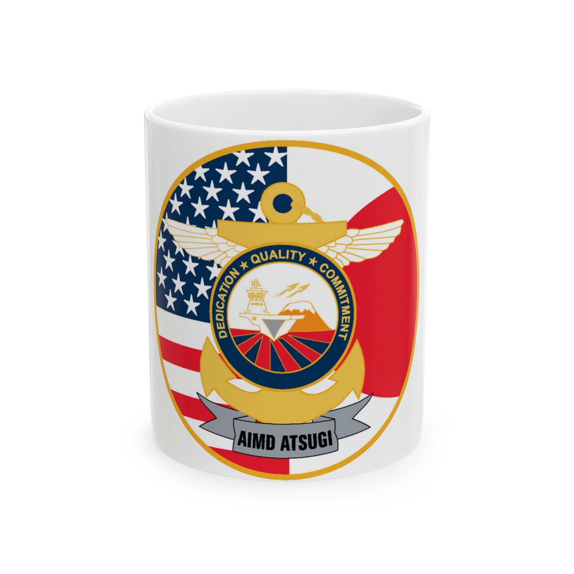 AIMD ATSUGI Command (U.S. Navy) White Coffee Mug-11oz-The Sticker Space