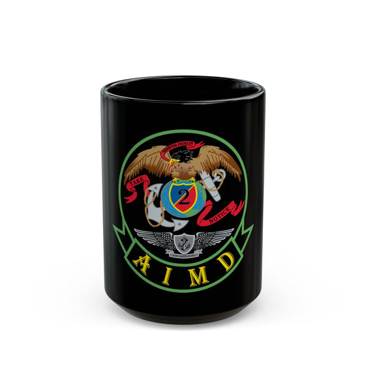 AIMD Two (U.S. Navy) Black Coffee Mug-15oz-The Sticker Space