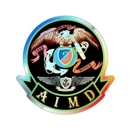 AIMD Two (U.S. Navy) Holographic STICKER Die-Cut Vinyl Decal-5 Inch-The Sticker Space
