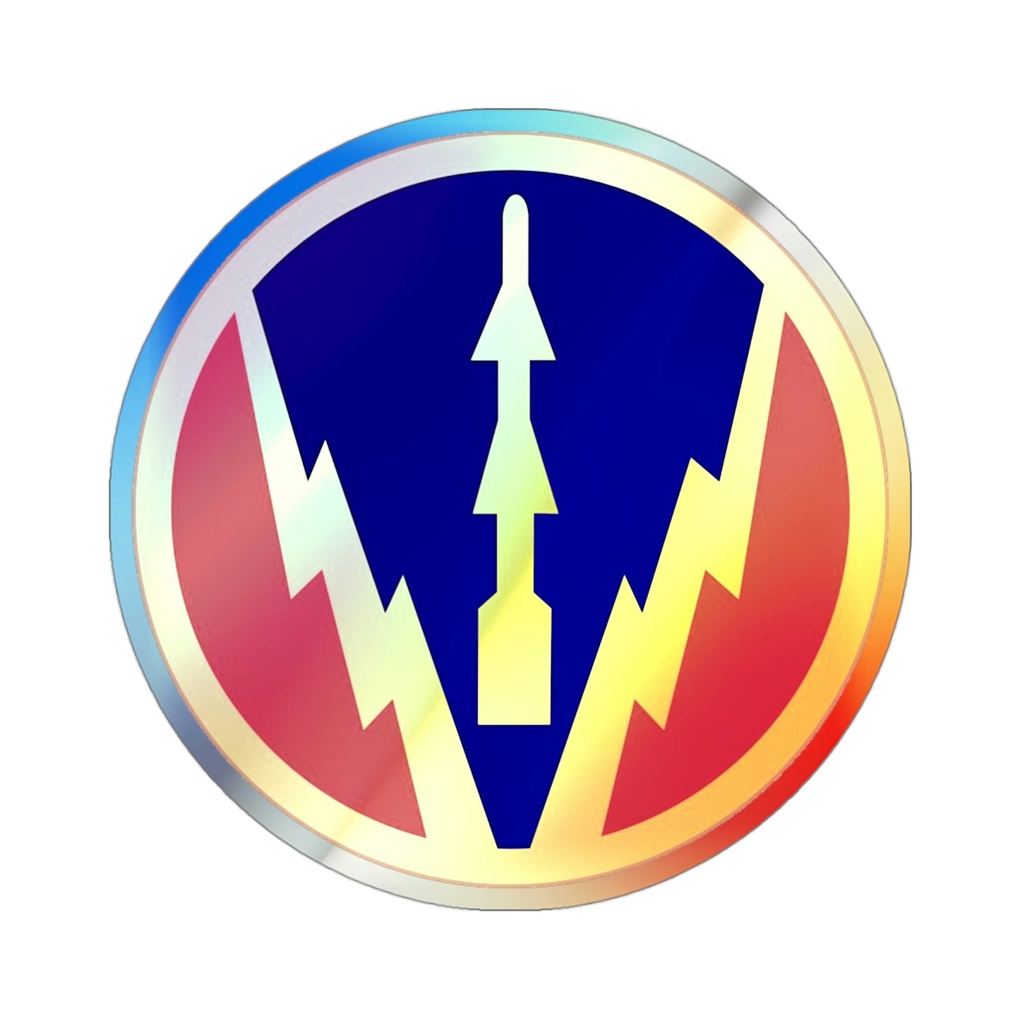 Air Defense Artillery Center and School (U.S. Army) Holographic STICKER Die-Cut Vinyl Decal-3 Inch-The Sticker Space