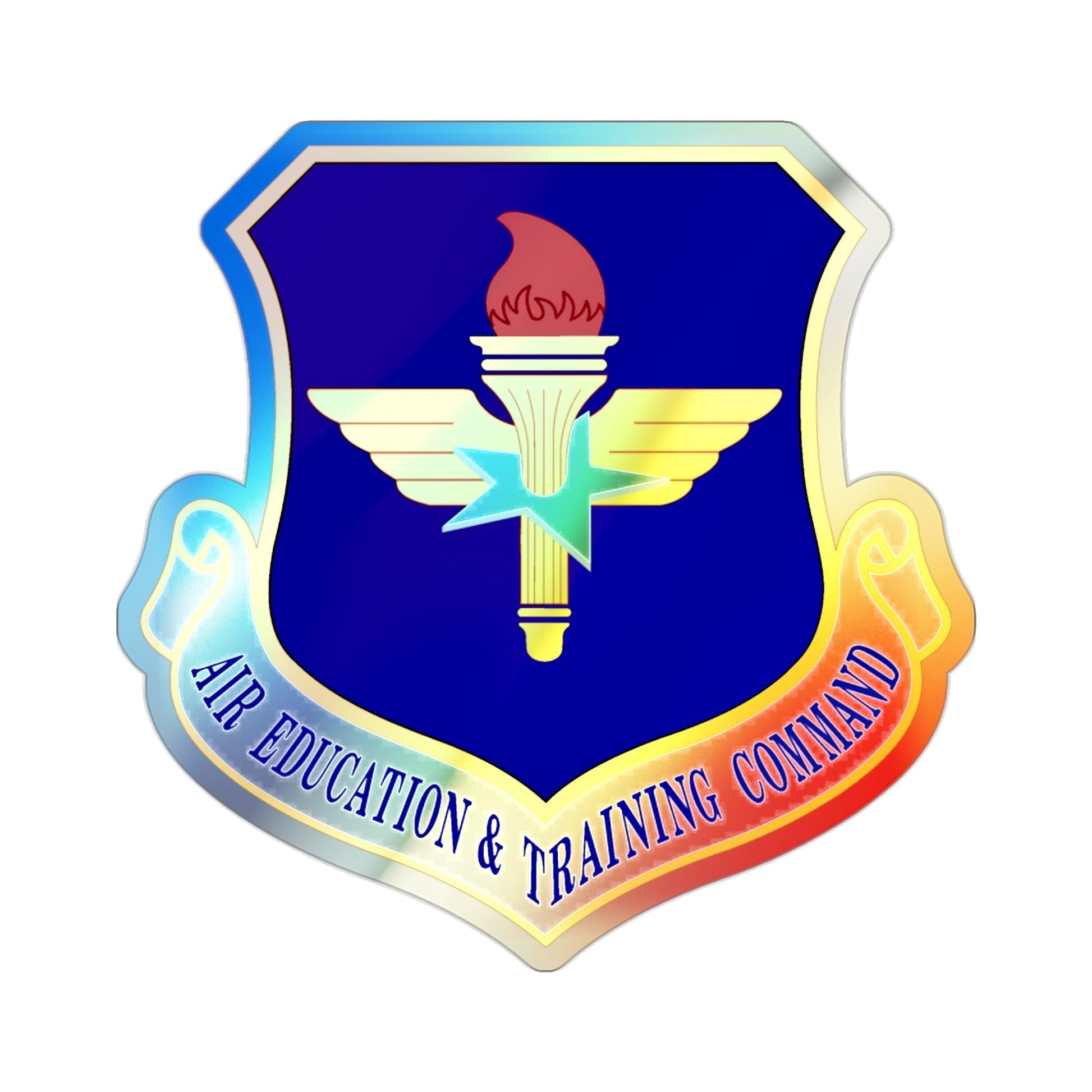 Air Education and Training Command (U.S. Air Force) Holographic STICKER Die-Cut Vinyl Decal-2 Inch-The Sticker Space