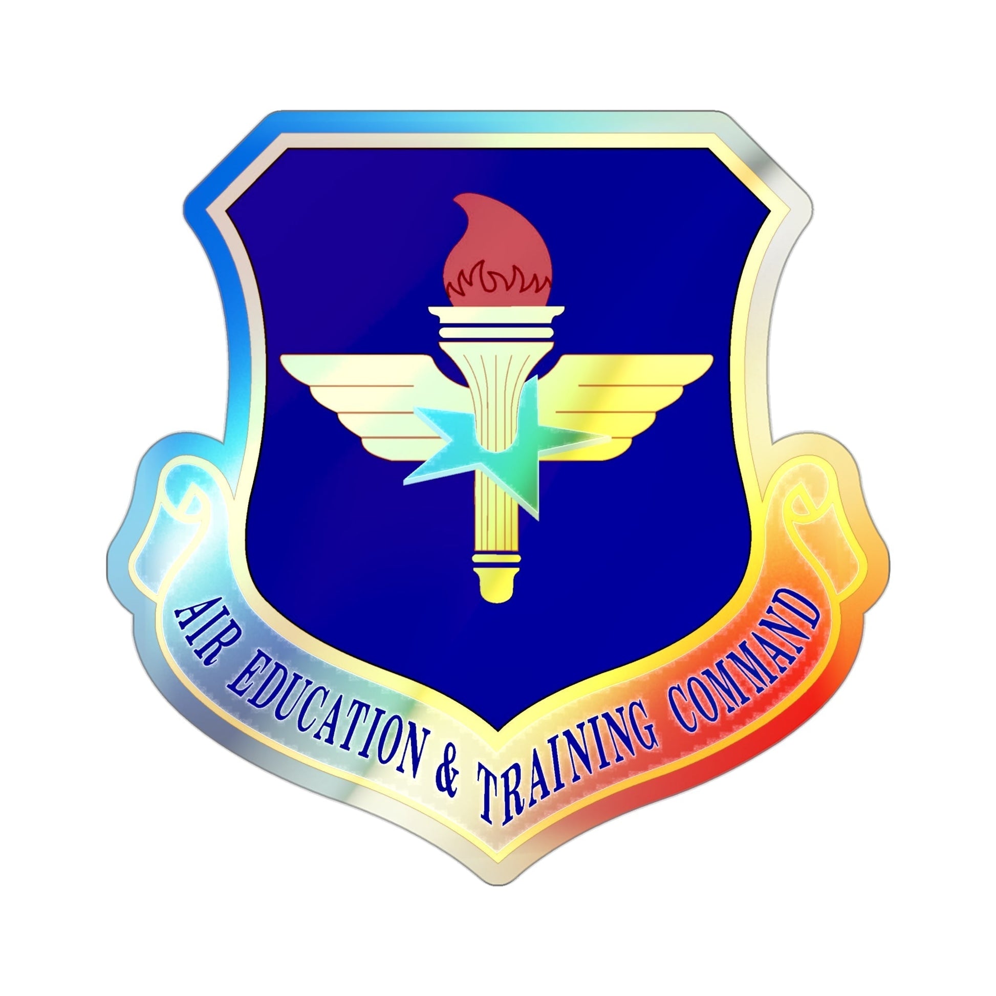 Air Education and Training Command (U.S. Air Force) Holographic STICKER Die-Cut Vinyl Decal-3 Inch-The Sticker Space