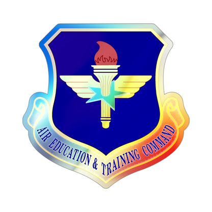 Air Education and Training Command (U.S. Air Force) Holographic STICKER Die-Cut Vinyl Decal-4 Inch-The Sticker Space