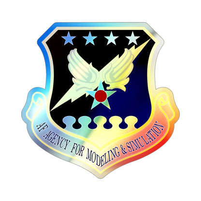 Air Force Agency for Modeling and Simulation (U.S. Air Force) Holographic STICKER Die-Cut Vinyl Decal-3 Inch-The Sticker Space