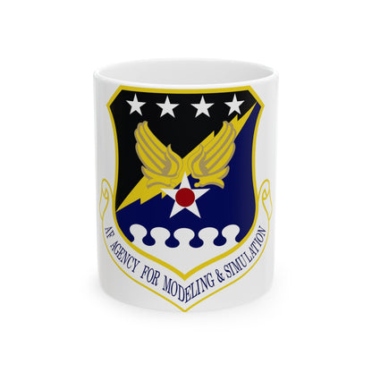 Air Force Agency for Modeling and Simulation (U.S. Air Force) White Coffee Mug-11oz-The Sticker Space