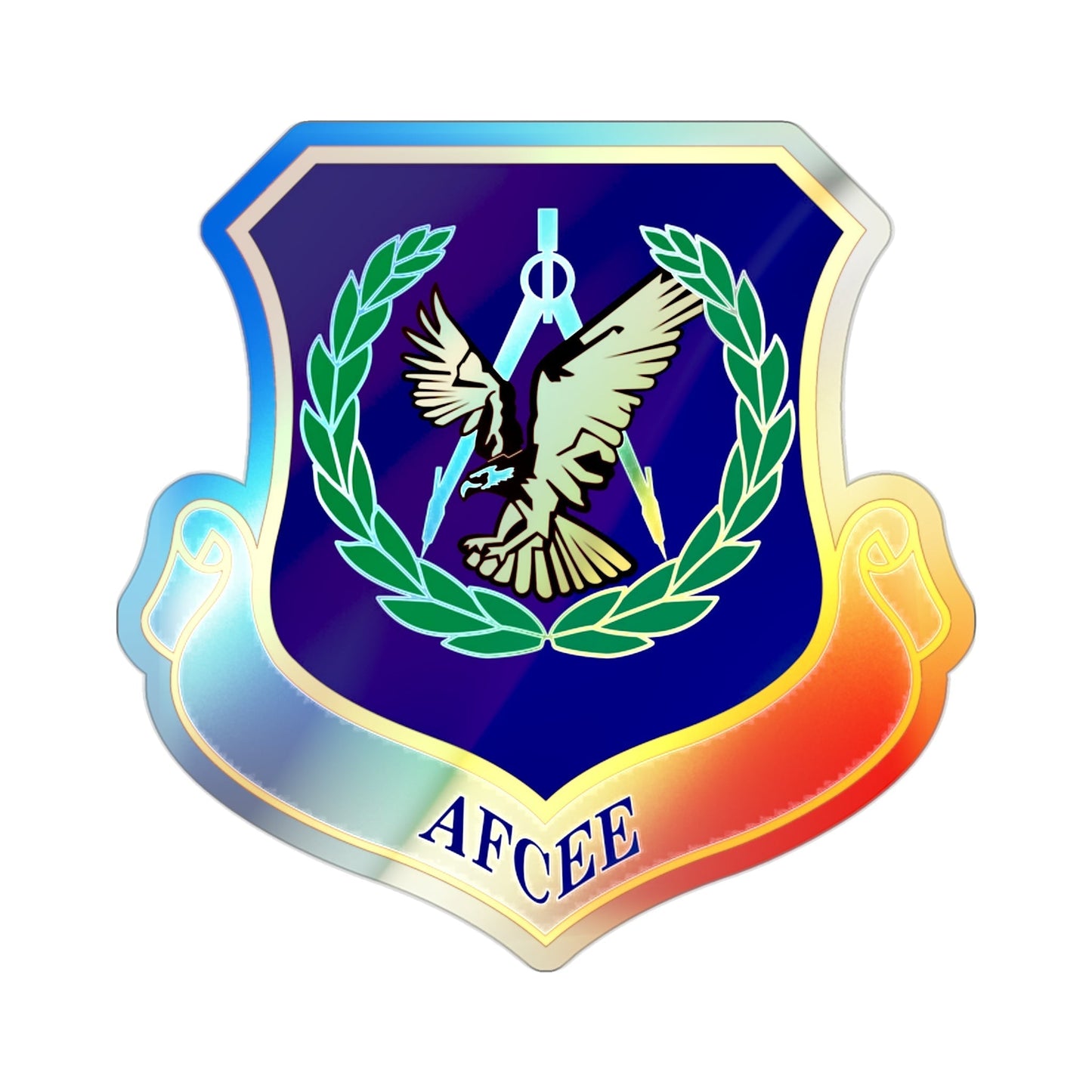 Air Force Center for Engineering and the Environment (U.S. Air Force) Holographic STICKER Die-Cut Vinyl Decal-2 Inch-The Sticker Space