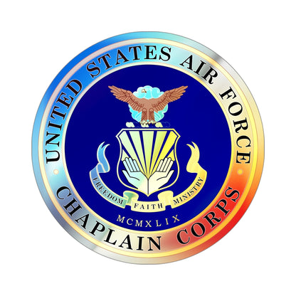 Air Force Chaplain Corps (U.S. Air Force) Holographic STICKER Die-Cut Vinyl Decal-4 Inch-The Sticker Space