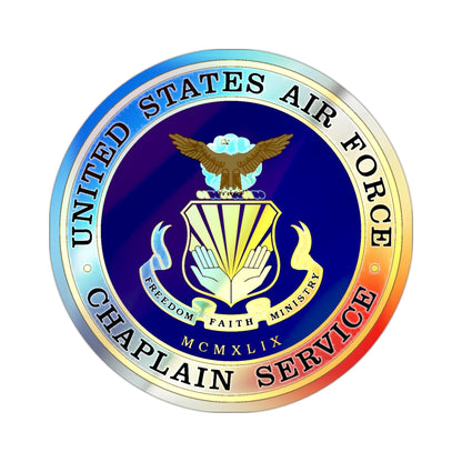 Air Force Chaplain Service (U.S. Air Force) Holographic STICKER Die-Cut Vinyl Decal-2 Inch-The Sticker Space