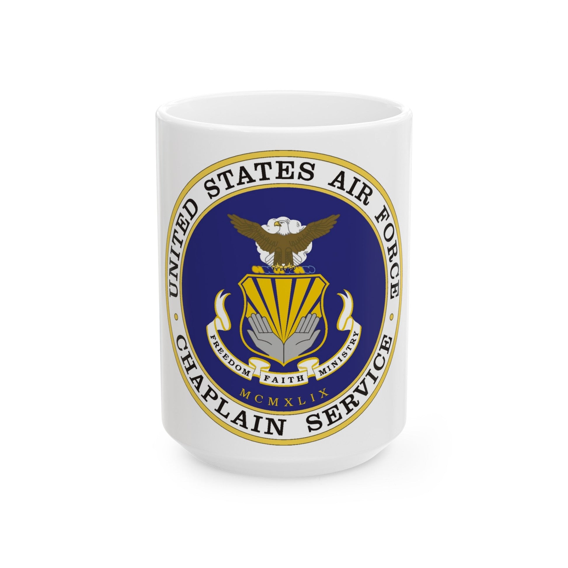 Air Force Chaplain Service (U.S. Air Force) White Coffee Mug-15oz-The Sticker Space