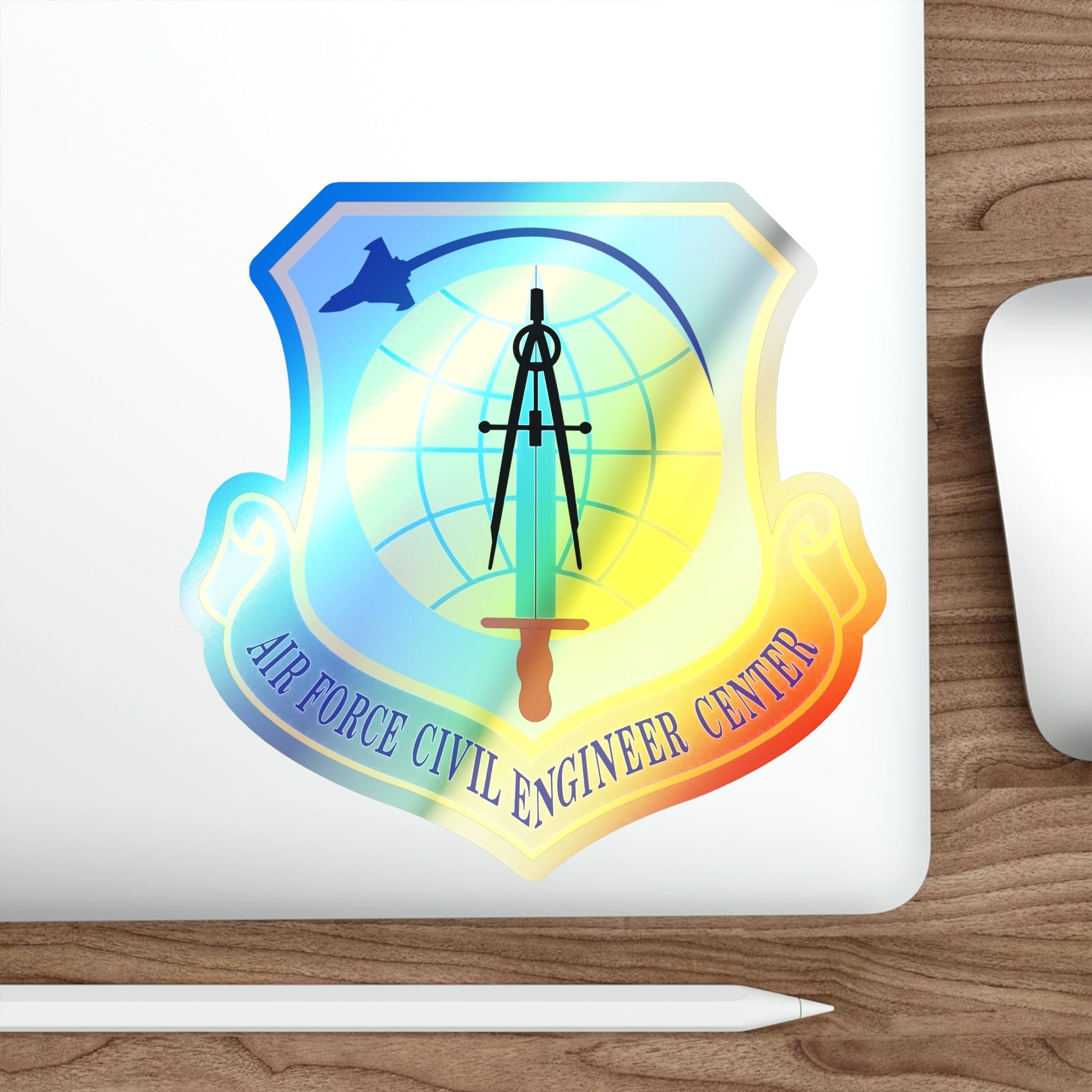 Air Force Civil Engineer Center (U.S. Air Force) Holographic STICKER Die-Cut Vinyl Decal-The Sticker Space