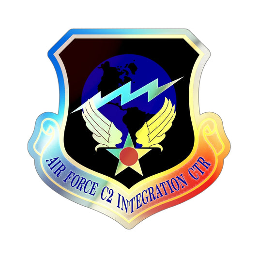 Air Force Command & Control Integration Center (U.S. Air Force) Holographic STICKER Die-Cut Vinyl Decal-6 Inch-The Sticker Space