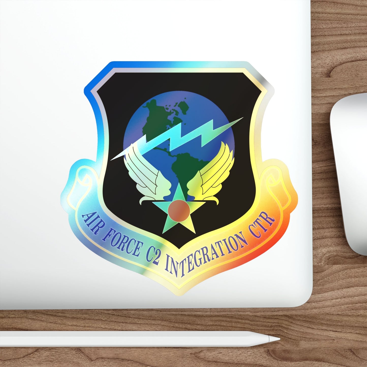 Air Force Command & Control Integration Center (U.S. Air Force) Holographic STICKER Die-Cut Vinyl Decal-The Sticker Space