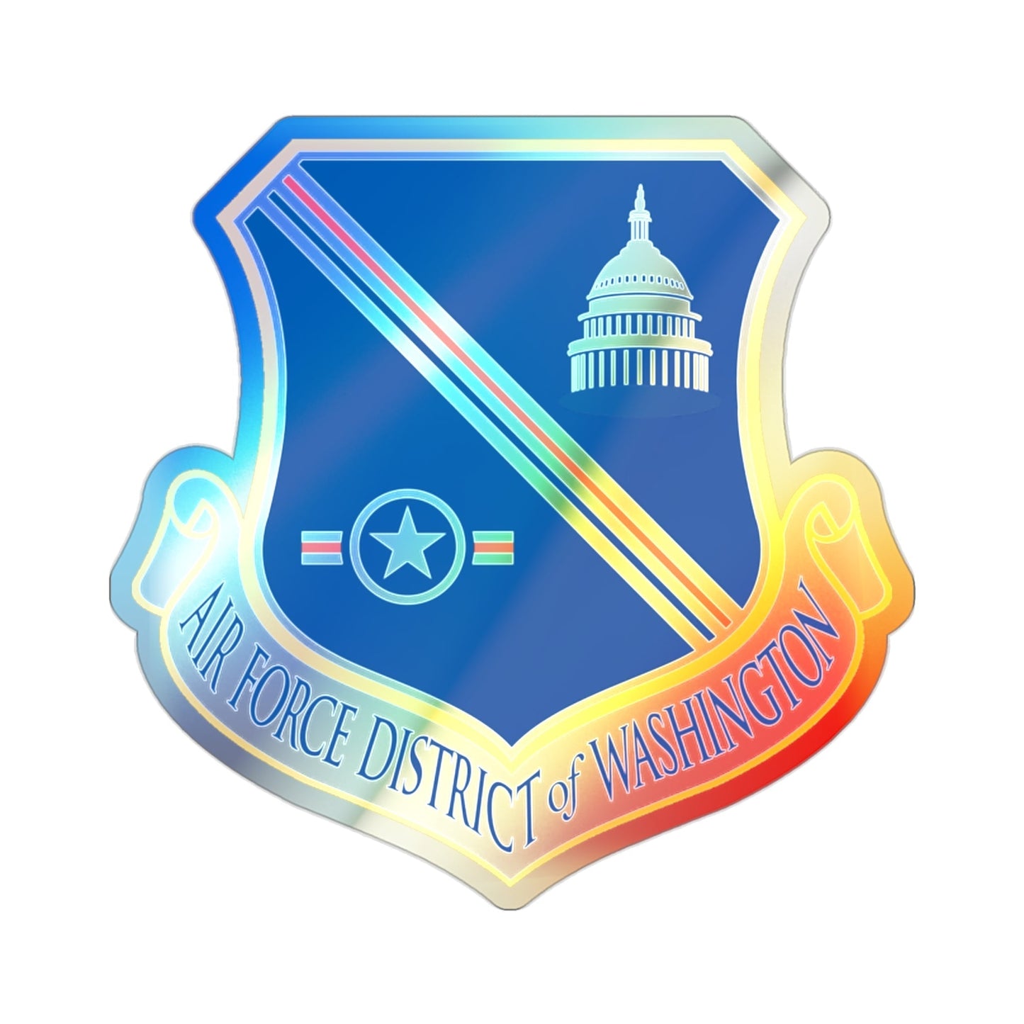 Air Force District of Washington (U.S. Air Force) Holographic STICKER Die-Cut Vinyl Decal-2 Inch-The Sticker Space