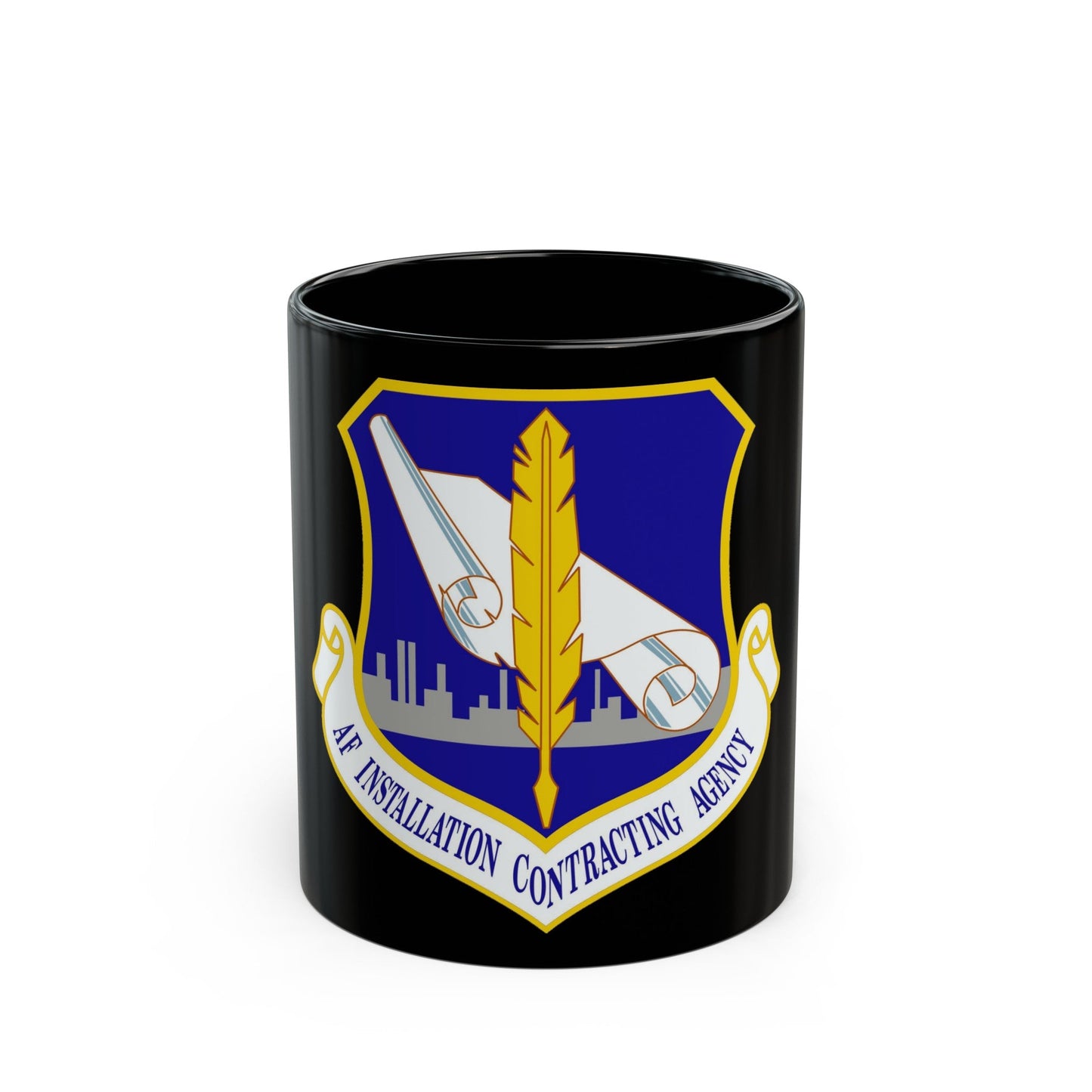 Air Force Installation Contracting Agency (U.S. Air Force) Black Coffee Mug-11oz-The Sticker Space