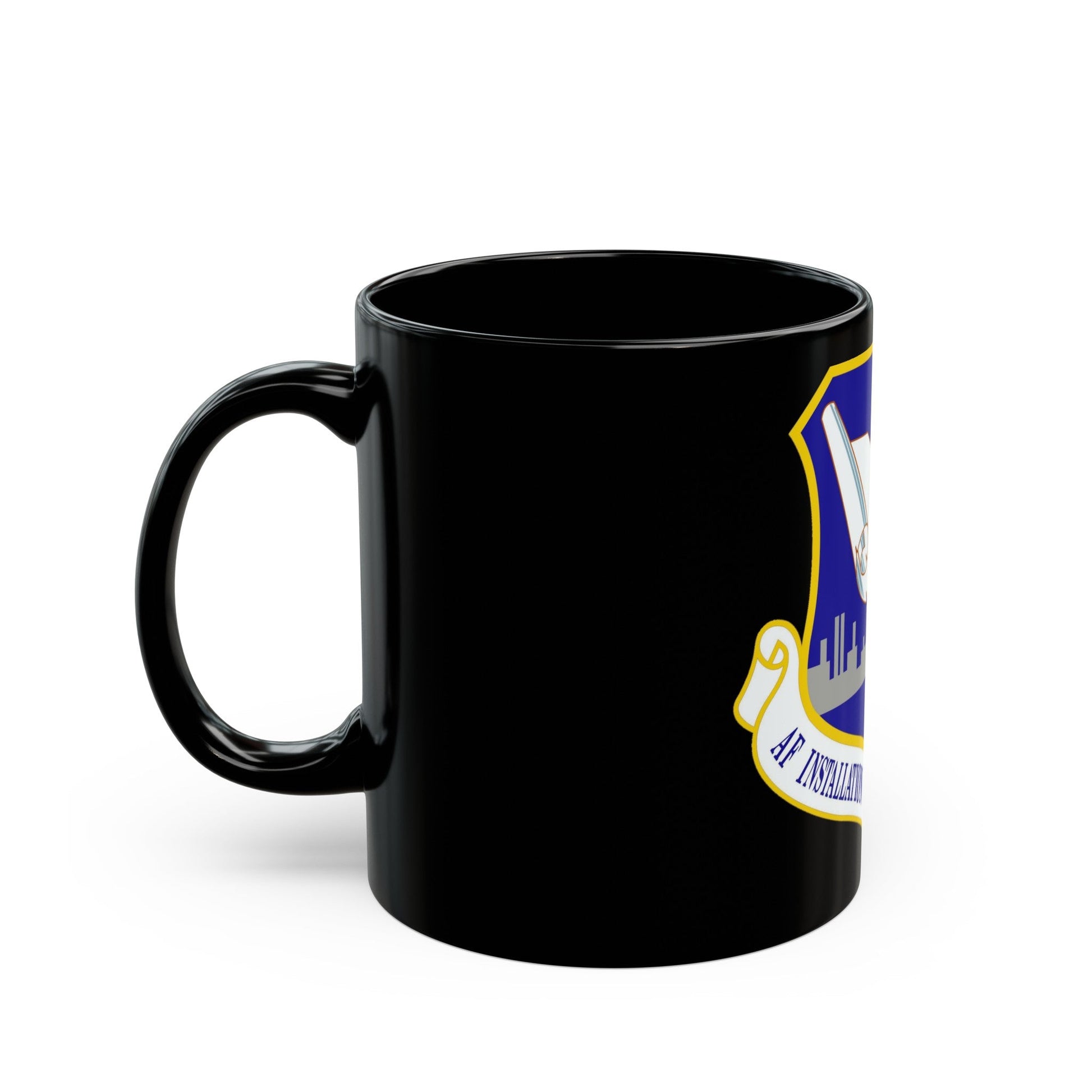 Air Force Installation Contracting Agency (U.S. Air Force) Black Coffee Mug-The Sticker Space