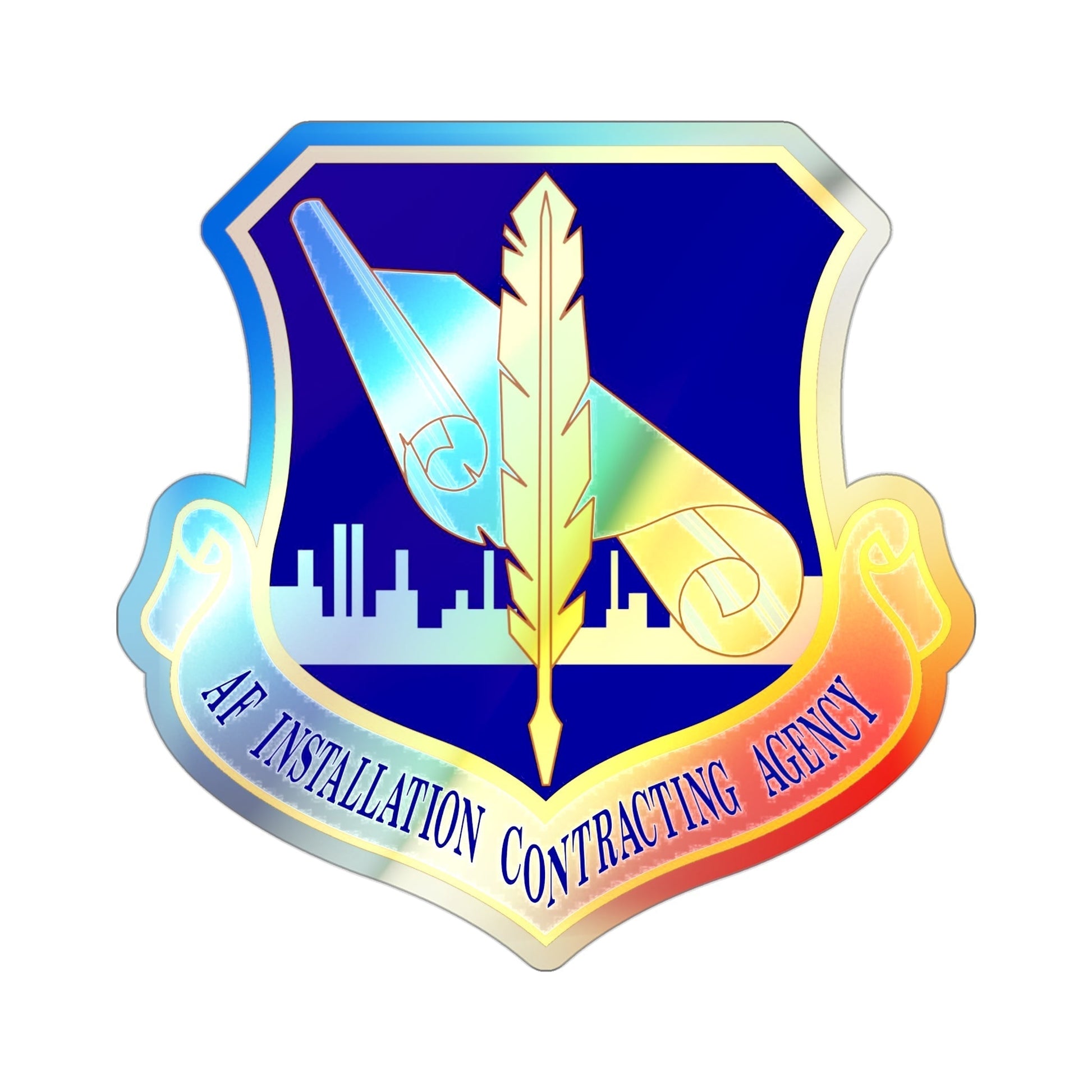 Air Force Installation Contracting Agency (U.S. Air Force) Holographic STICKER Die-Cut Vinyl Decal-3 Inch-The Sticker Space