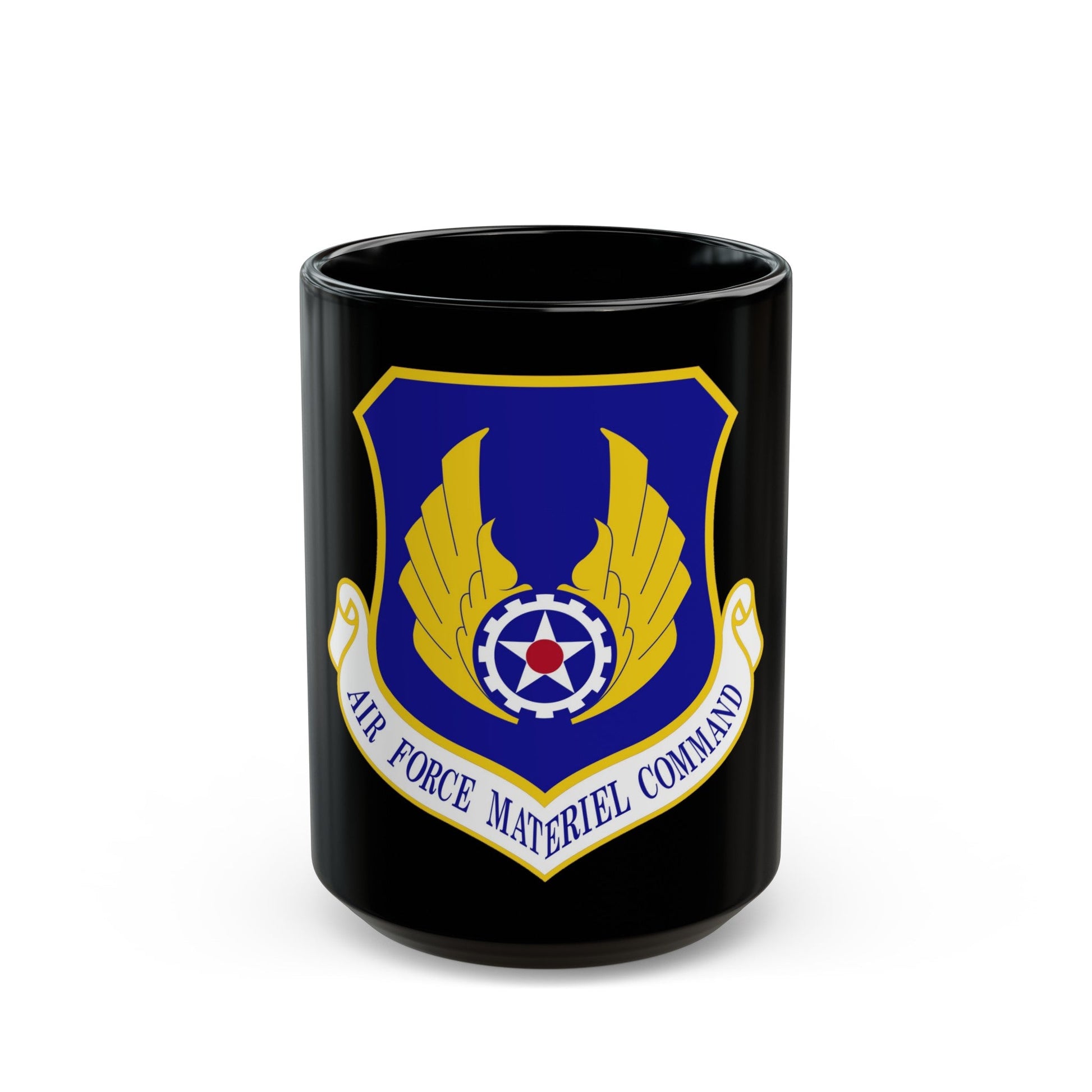 Air Force Materiel Command (U.S. Air Force) Black Coffee Mug-15oz-The Sticker Space