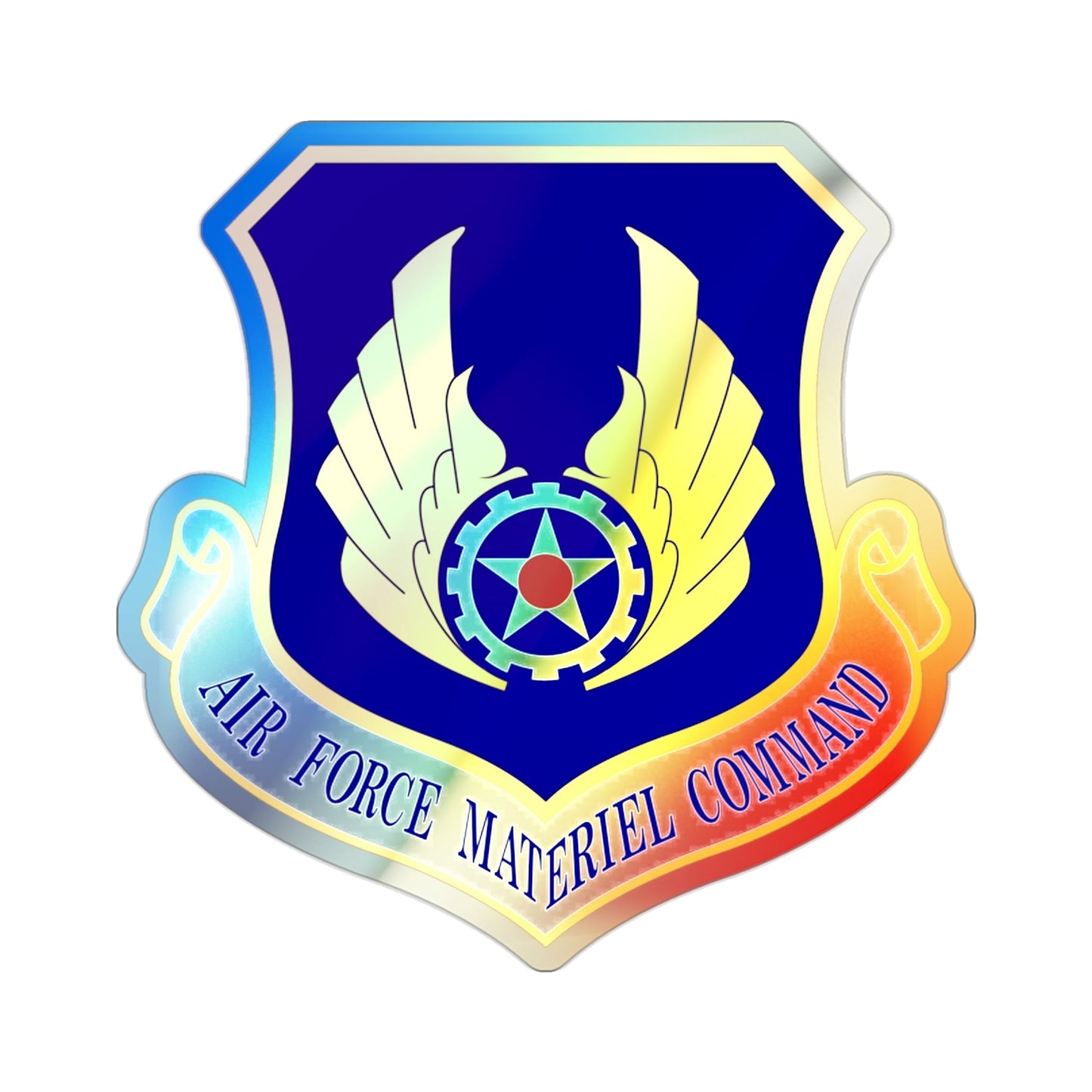 Air Force Materiel Command (U.S. Air Force) Holographic STICKER Die-Cut Vinyl Decal-2 Inch-The Sticker Space