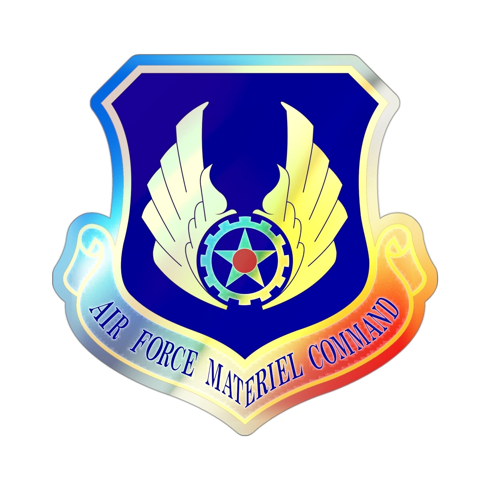 Air Force Materiel Command (U.S. Air Force) Holographic STICKER Die-Cut Vinyl Decal-3 Inch-The Sticker Space