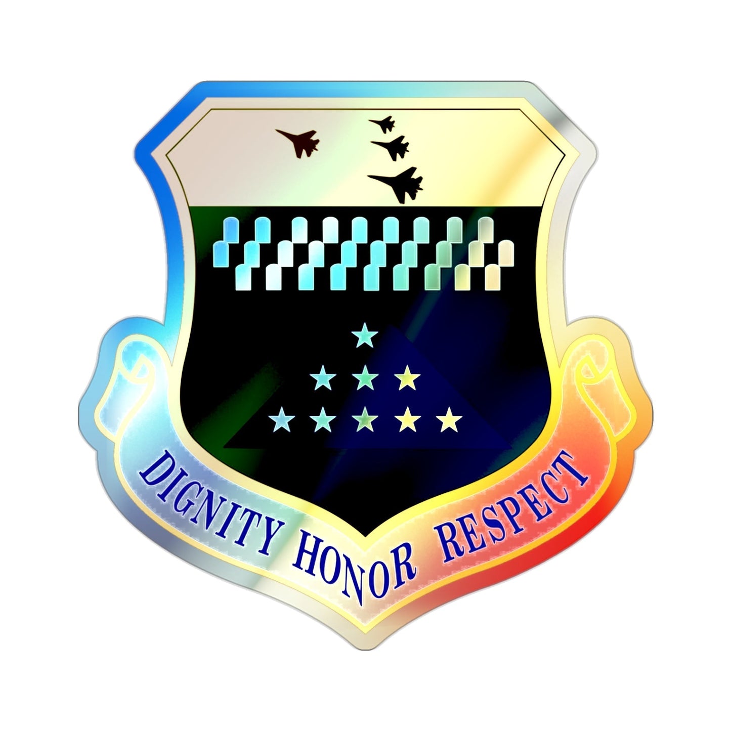 Air Force Mortuary Affairs Operations (U.S. Air Force) Holographic STICKER Die-Cut Vinyl Decal-2 Inch-The Sticker Space
