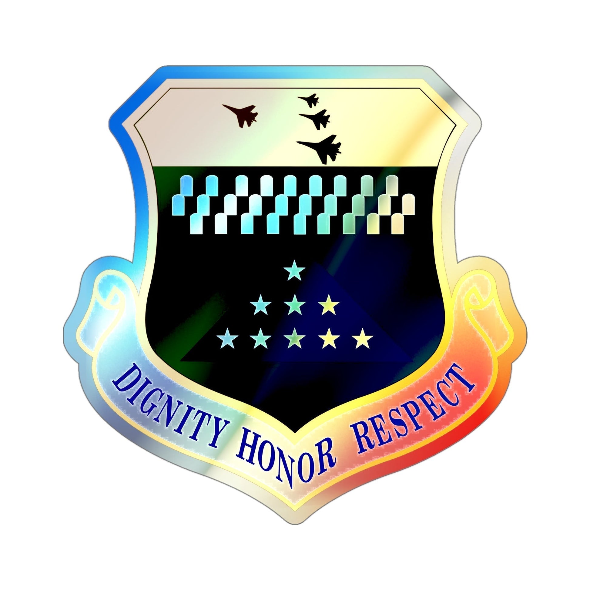 Air Force Mortuary Affairs Operations (U.S. Air Force) Holographic STICKER Die-Cut Vinyl Decal-4 Inch-The Sticker Space