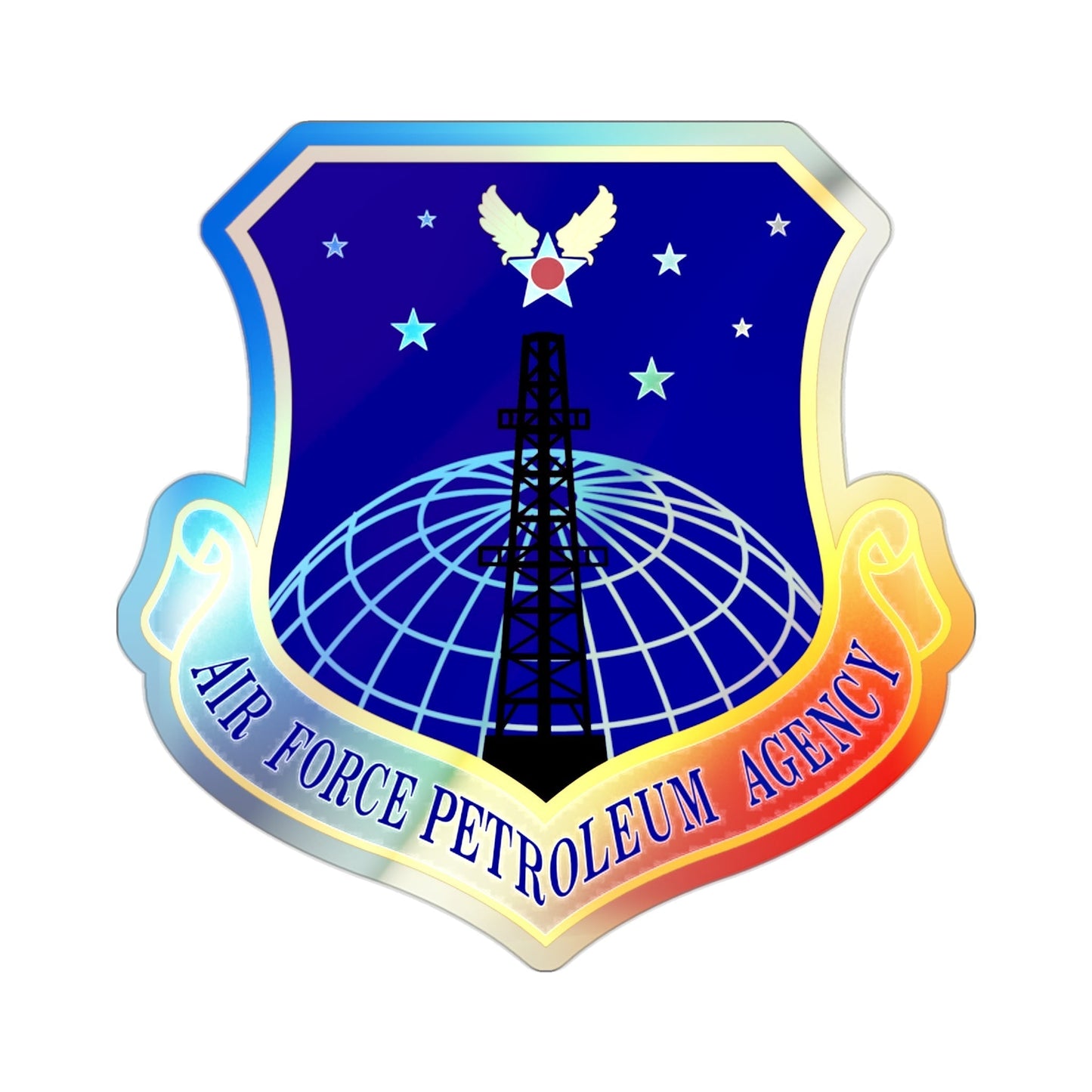 Air Force Petroleum Agency (U.S. Air Force) Holographic STICKER Die-Cut Vinyl Decal-2 Inch-The Sticker Space