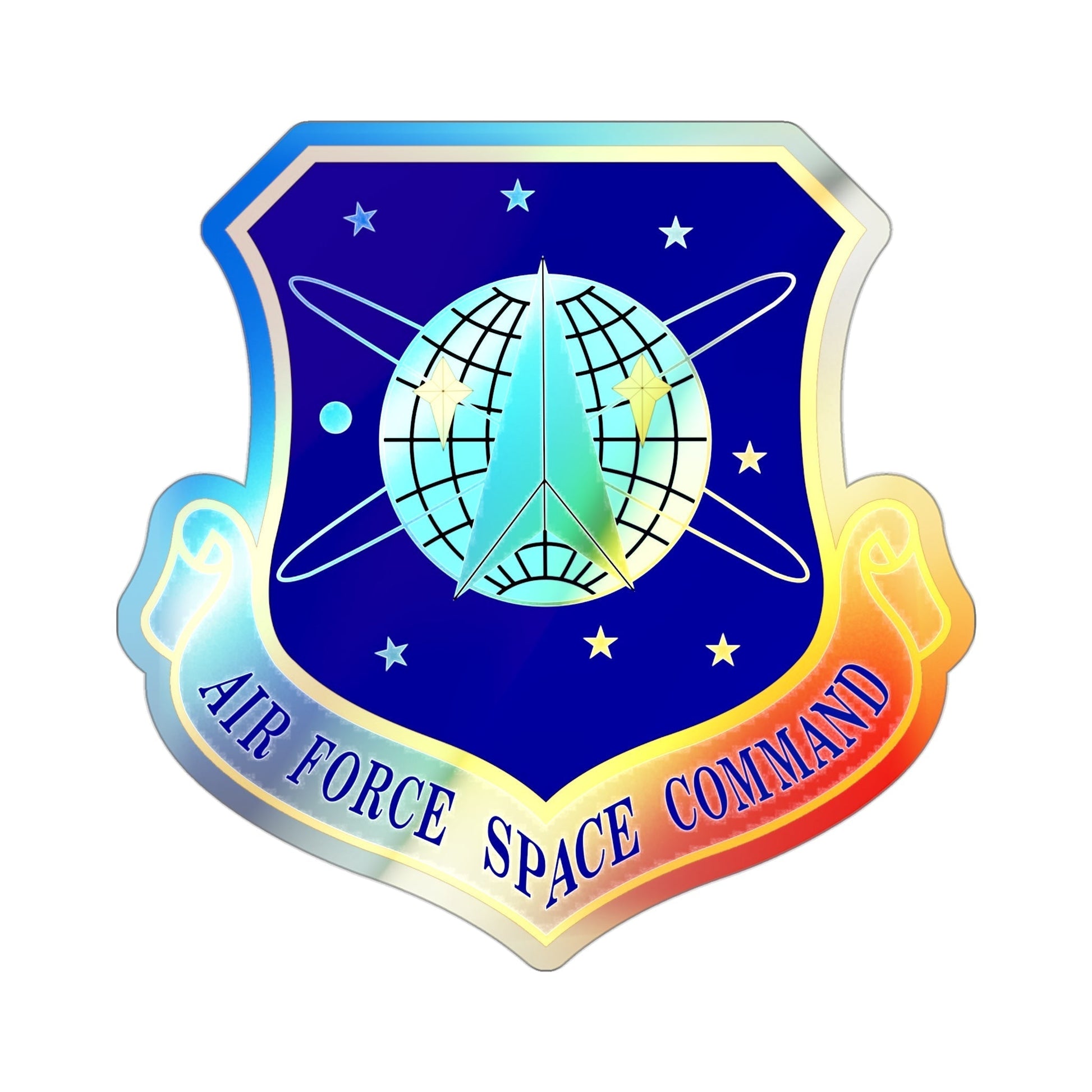 Air Force Space Command (U.S. Air Force) Holographic STICKER Die-Cut Vinyl Decal-3 Inch-The Sticker Space