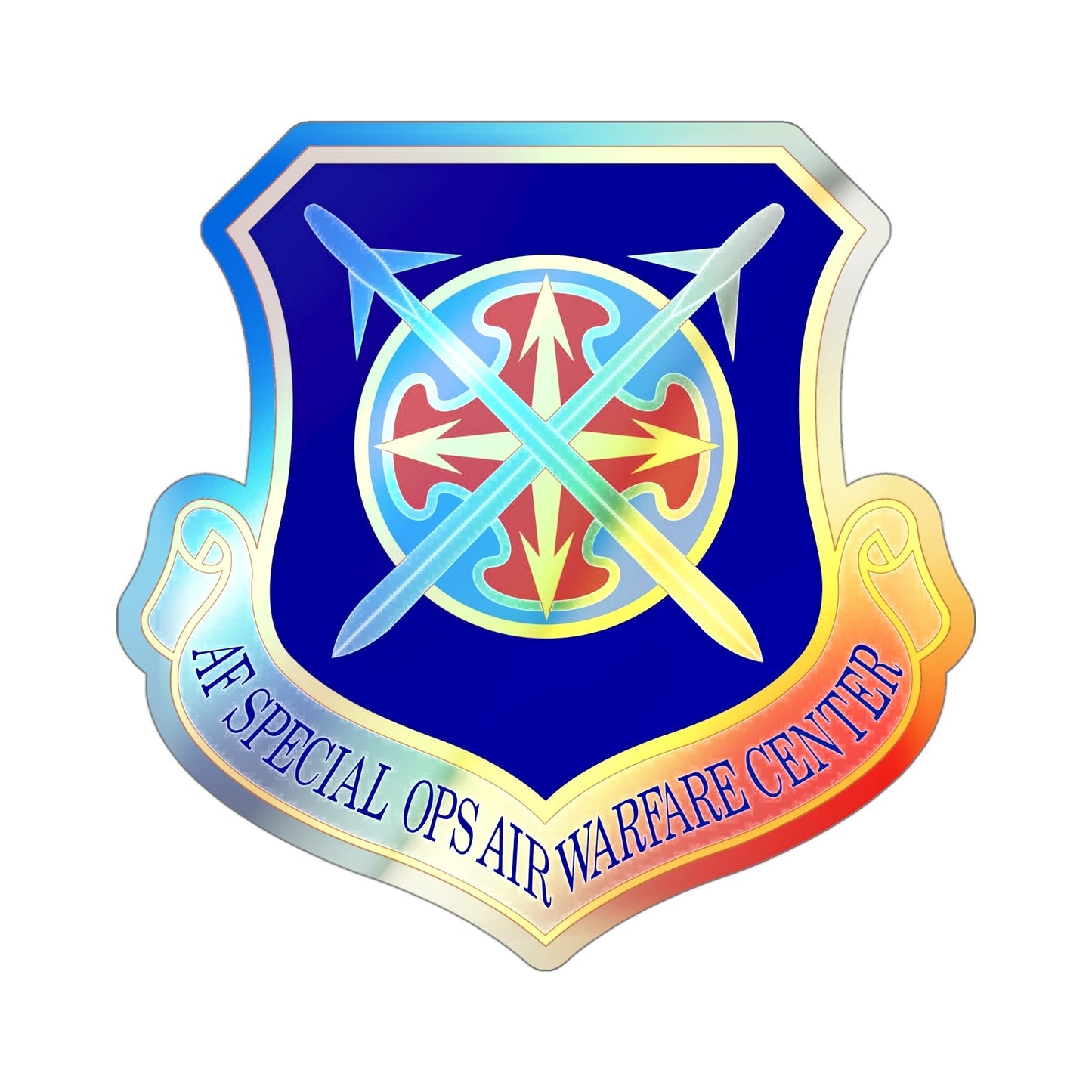 Air Force Special Operations Air Warfare Center (U.S. Air Force) Holographic STICKER Die-Cut Vinyl Decal-4 Inch-The Sticker Space